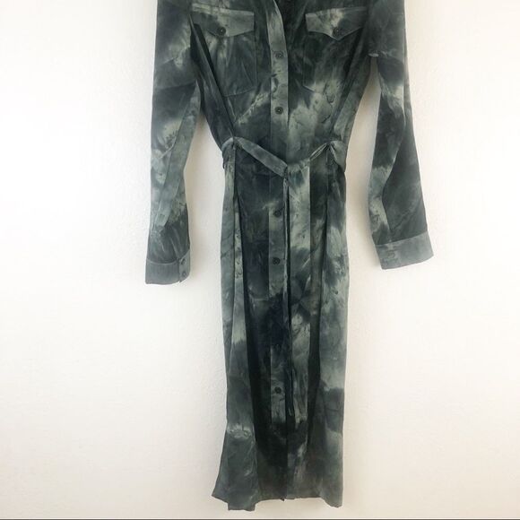 Sage long sleeve button down tie dye Midnight Safari Dress size S new with tags - Picture 3 of 10